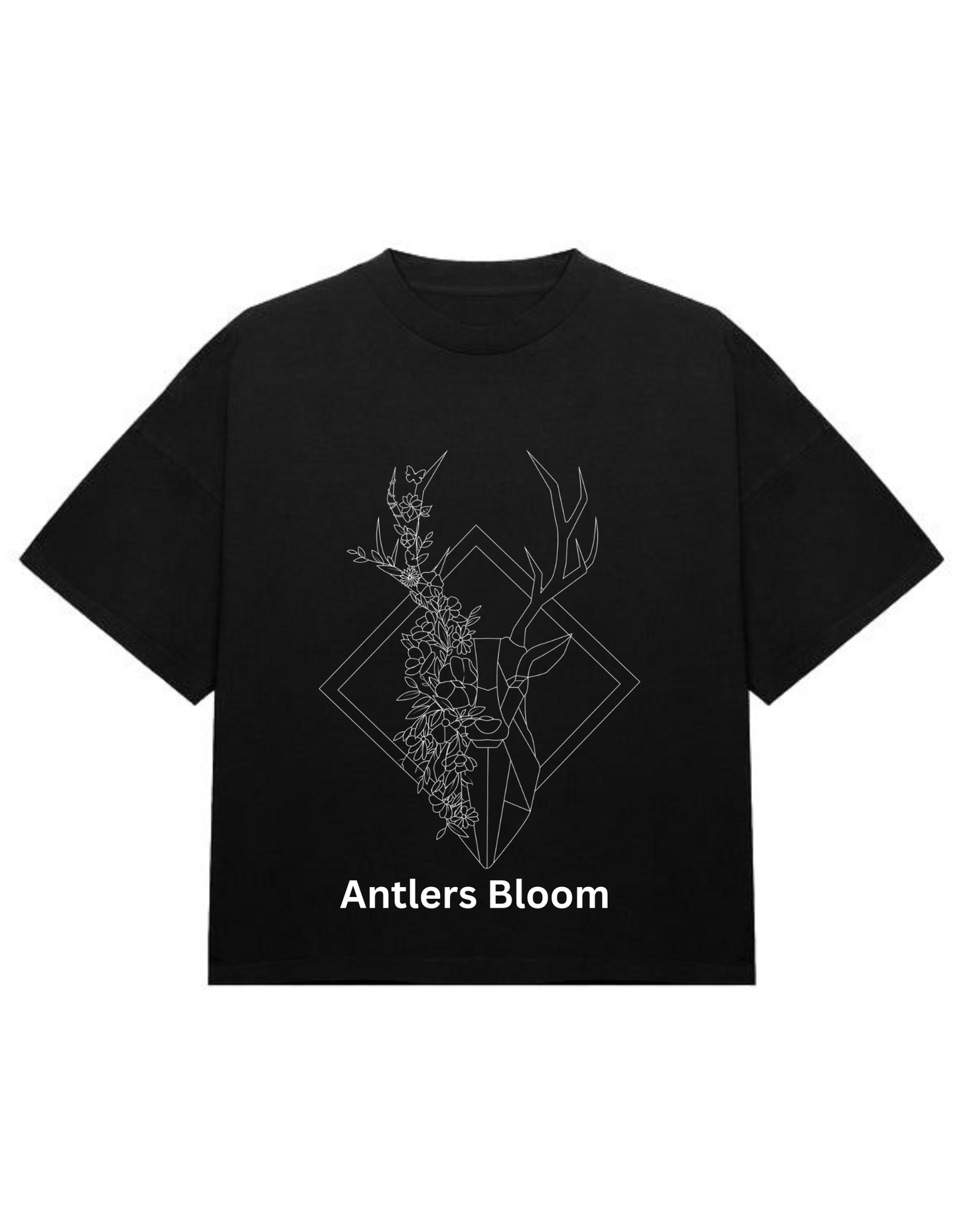 Antlers Bloom Oversized T-Shirt